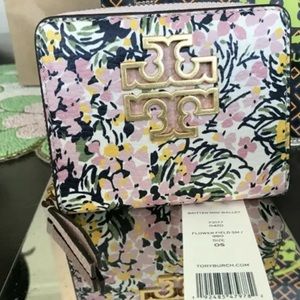 Tory Burch Printed Mini Wallet Flower Fields $225